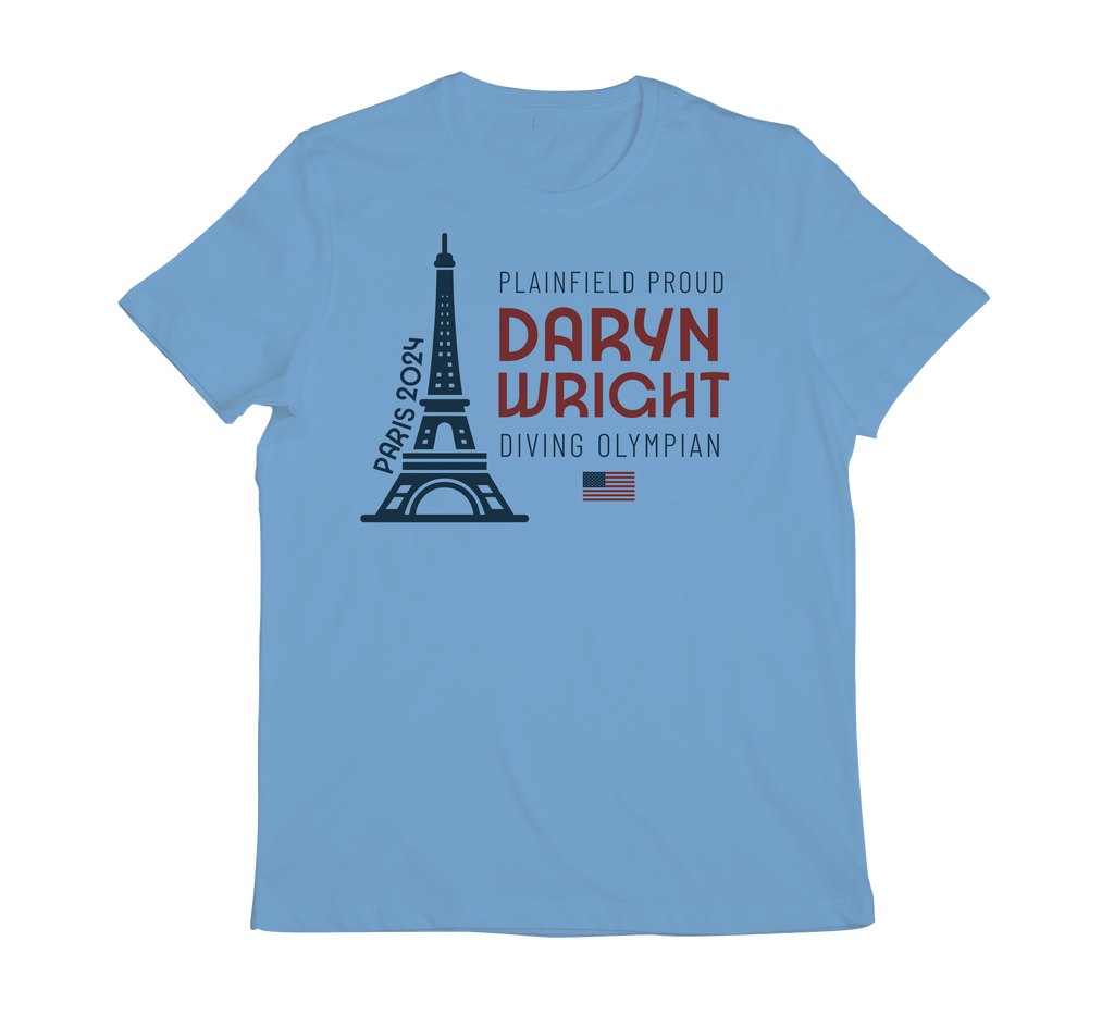 Daryn Wright Diving Olympian Tee Light Blue